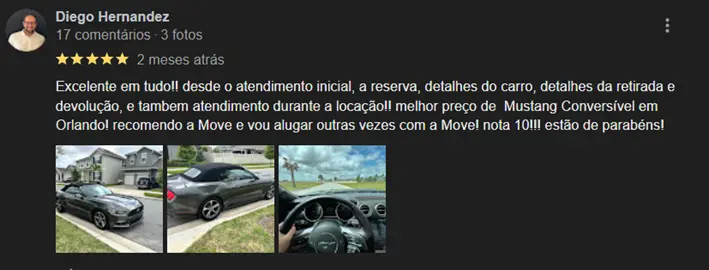 Carro econômico da Move, aluguel de carros em Orlando para brasileiros